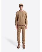 Sweat homewear d'intérieur en coton noisette