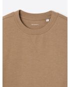 Sweat homewear d'intérieur en coton noisette