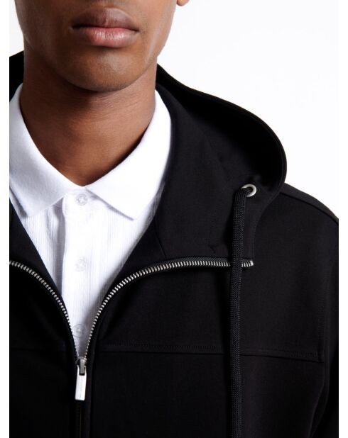 Sweat à capuche contenant de la viscose noir