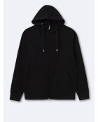 Sweat à capuche contenant de la viscose noir
