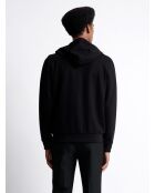 Sweat à capuche contenant de la viscose noir