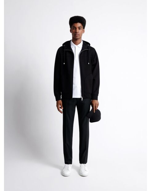Sweat à capuche contenant de la viscose noir