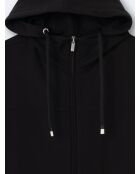 Sweat à capuche contenant de la viscose noir