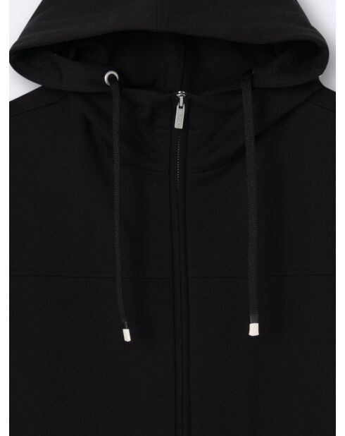 Sweat à capuche contenant de la viscose noir