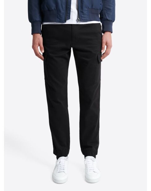 Slack uni en coton bleu marine