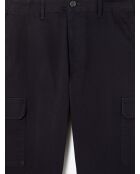 Slack uni en coton bleu marine