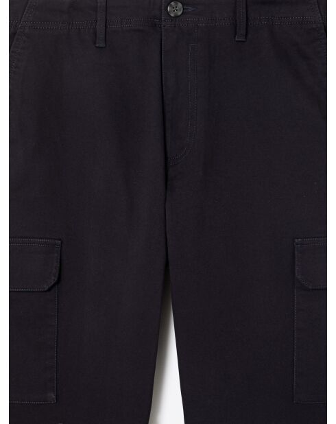 Slack uni en coton bleu marine