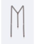 Bretelles réglables à rayures chocolat