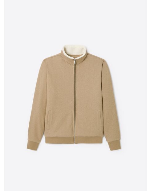 Sweat à col montant noisette