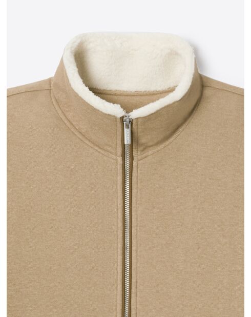 Sweat à col montant noisette