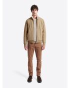 Sweat à col montant noisette