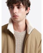 Sweat à col montant noisette