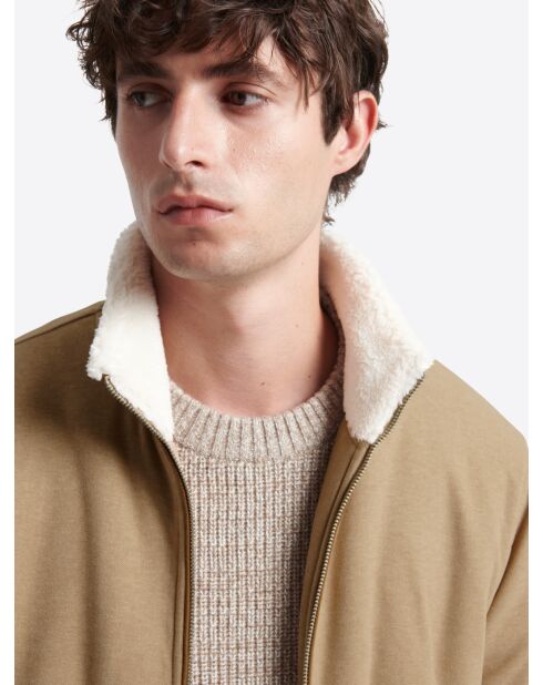 Sweat à col montant noisette