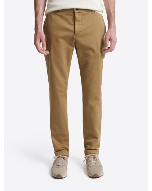 Slack uni en coton caramel