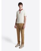 Slack uni en coton caramel