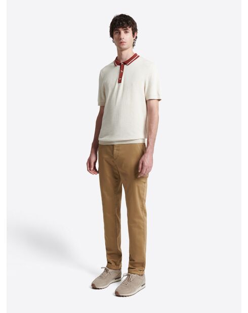 Slack uni en coton caramel