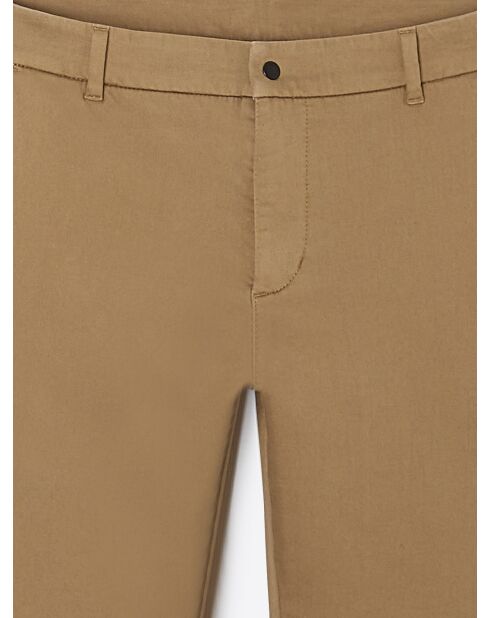 Slack uni en coton caramel