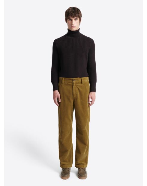 Slack en velours côtelé - L'atelier vert olive