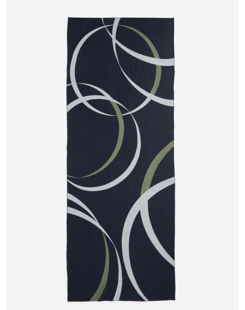 Echarpe à motif dark saphir - 180x70 cm