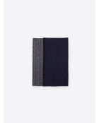 Echarpe fantaisie bleu marine - 180x45 cm