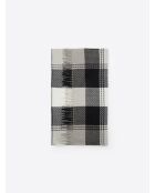 Echarpe à carreaux noire - 180x68 cm