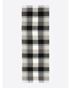 Echarpe à carreaux noire - 180x68 cm