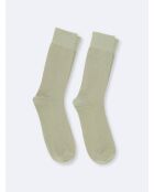 Chaussettes en coton vert lichen