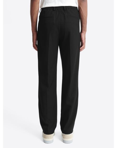 Slack chiné taille semi-élastiquée noir