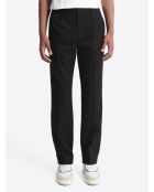 Slack chiné taille semi-élastiquée noir