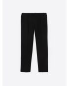 Slack chiné taille semi-élastiquée noir