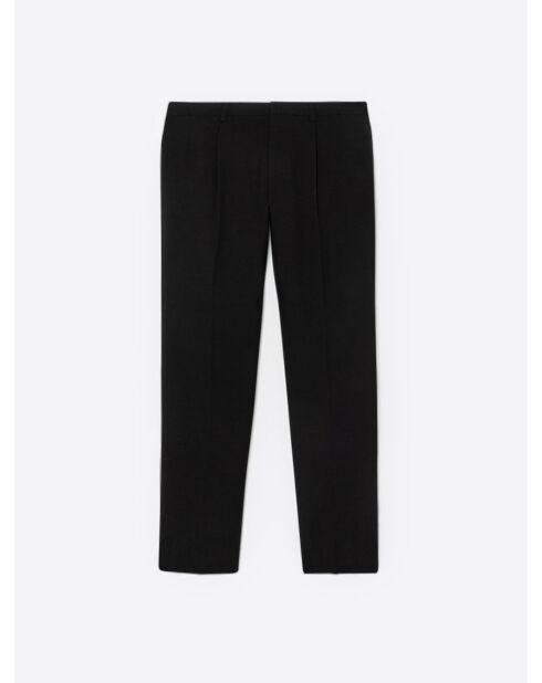 Slack chiné taille semi-élastiquée noir