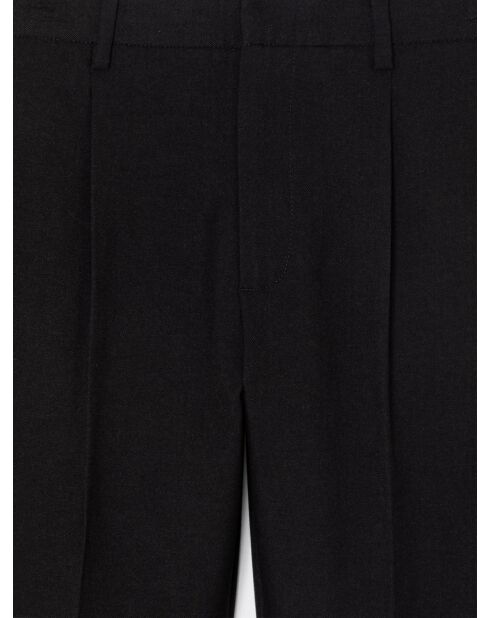 Slack chiné taille semi-élastiquée noir