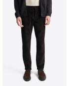 Slack en velours avec taille élastiquée choco