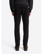 Slack en velours avec taille élastiquée choco