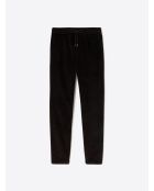 Slack en velours avec taille élastiquée choco