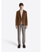 Veste de ville en velours côtelé marron glacé