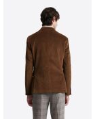 Veste de ville en velours côtelé marron glacé