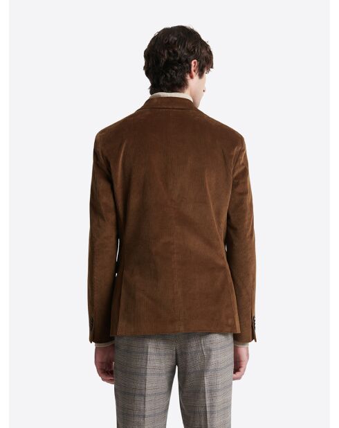 Veste de ville en velours côtelé marron glacé