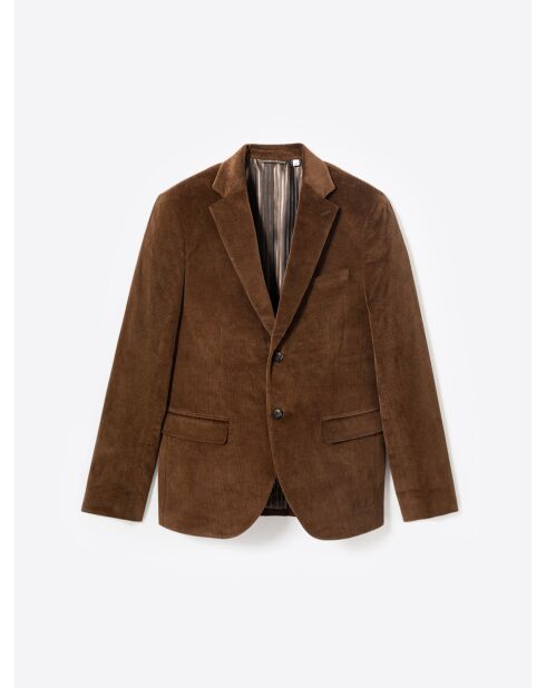 Veste de ville en velours côtelé marron glacé