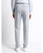 Slack faux-uni taille semi-élastiquée gris chiné moyen