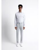 Slack faux-uni taille semi-élastiquée gris chiné moyen