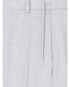 Slack faux-uni taille semi-élastiquée gris chiné moyen