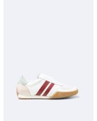 Baskets bi-matière blanches