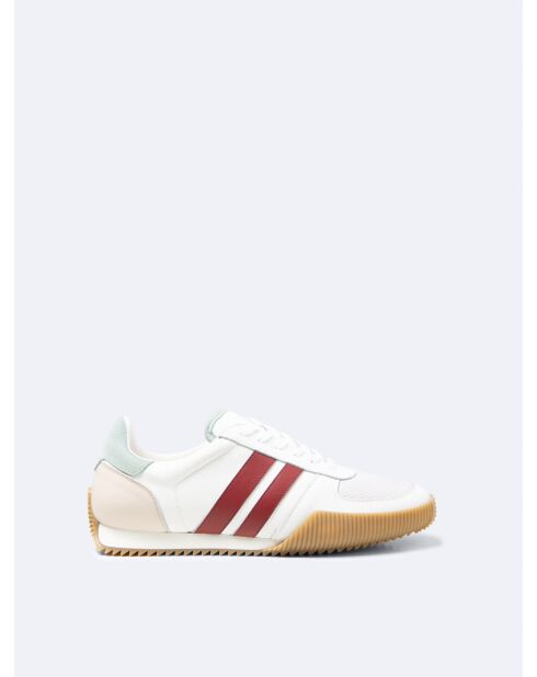 Baskets bi-matière blanches