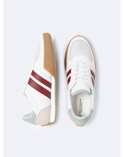 Baskets bi-matière blanches