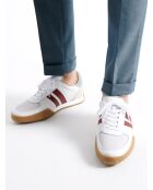 Baskets bi-matière blanches