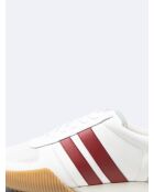 Baskets bi-matière blanches