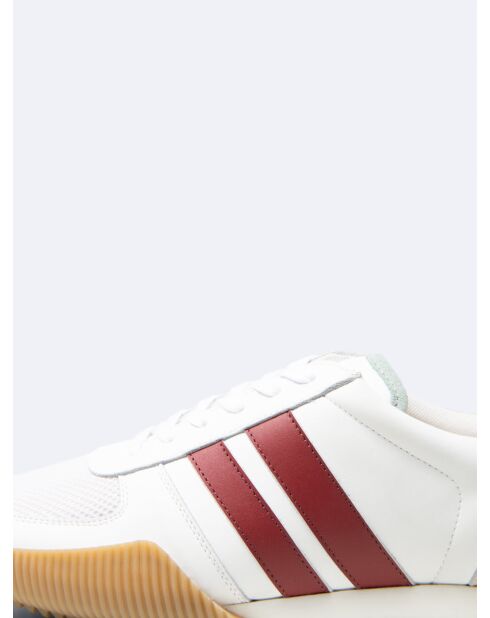 Baskets bi-matière blanches