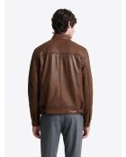 Blouson 100% cuir chocolat