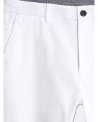 Chino slim en coton uni blanc